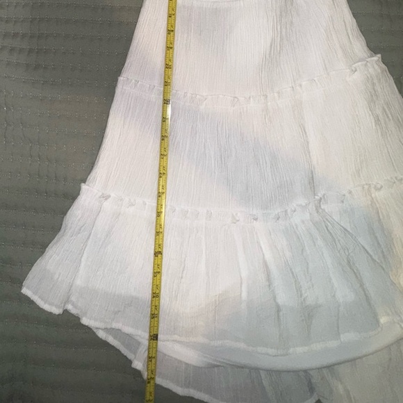 Alter’d State White Long Sleeve bow tie back Tiered Mini Dress Size Large EUC - Picture 8 of 11